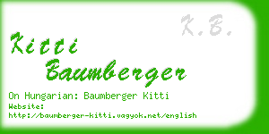 kitti baumberger business card